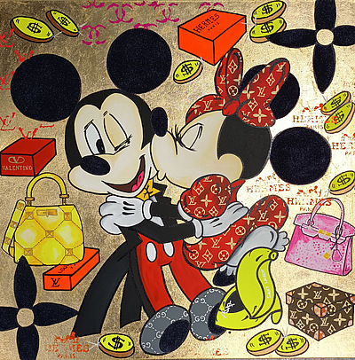ODARKA Art - Gold Kiss - Micky and Minnie III