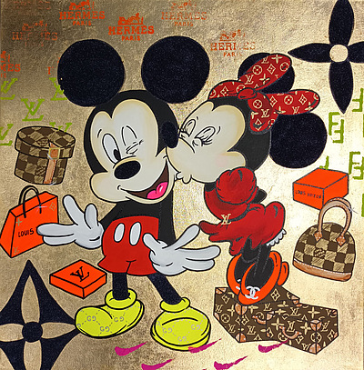 ODARKA Art - Gold Kiss - Mickey and Minnie I