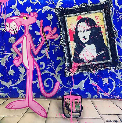 michel friess art kunst walentowski lisa mona pink panther