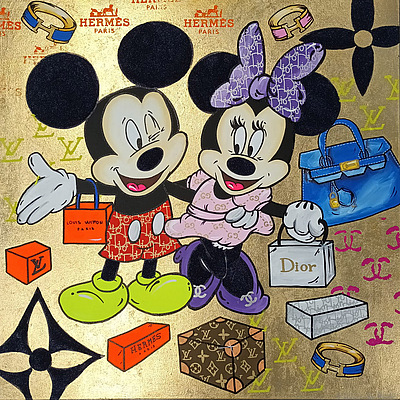 ODARKA Art - GOLD - Mickey and Minnie II