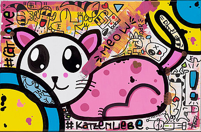 HONK!ART Jürgen Kadel - Katzenliebe (pink)