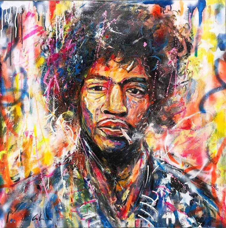 Christian Henze Kunst Art Jimi Hendrix Walentowski