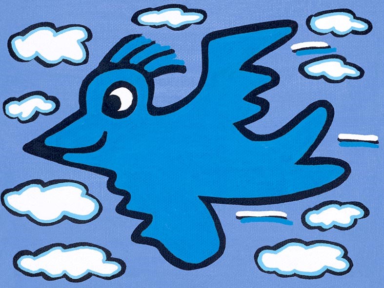 james rizzi aer kunst walentowski vogel bird blue blau