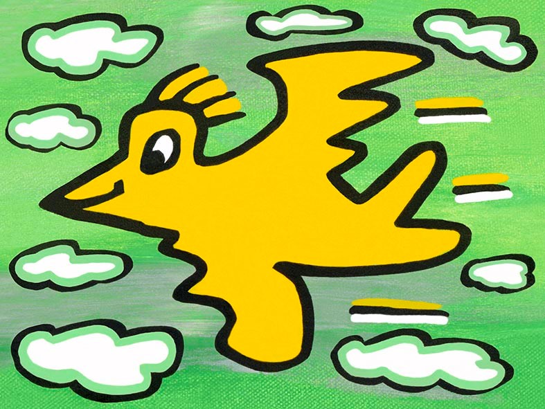 james rizzi aer kunst walentowski bird vogel yellow gelb
