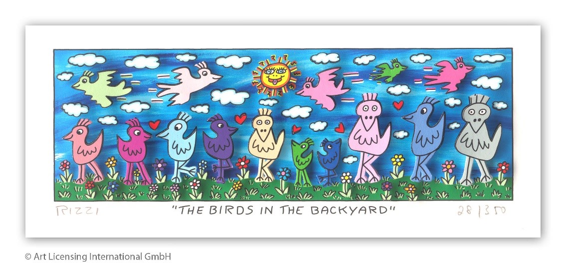 James Rizzi - THE BIRDS IN THE BACKYARD