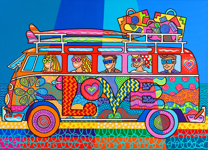 tim davies art kunst walentowski bus hippie