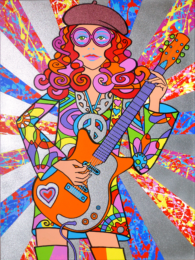 tim davies art kunst walentowski hippie gitarre 